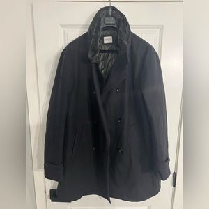 Armani collection winter over coat with fur collar